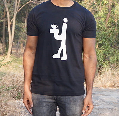 'Chai' Half Sleeve Unisex Crew Neck Tee (Black) 'Chai' Half Sleeve Unisex Crew Neck Tee (Black)