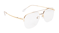 Soigné Unisex Half Rimmed Square Spectacle Frame.Gold-Large