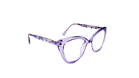 Soigné Female Oversize Cat Eye Spectacle Frame.Blue