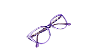 Soigné Female Oversize Cat Eye Spectacle Frame.Blue
