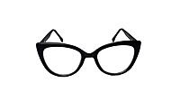 Soigné Female Oversize Cat Eye Spectacle Frame.Glossy Black Color