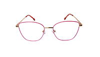 Soigné Female Medium Cat Eye Spectacle Frame.Pink&Golden Metal Frame Soigné Female Medium Cat Eye Spectacle Frame.Pink&Golden Metal Frame