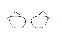 Soigné Female Medium Cat Eye Spectacle Frame.Black&Golden