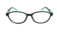 Soigné Kids&Teens Oval Spectacle Frame.Black&Green.(10-14)Y-Unisex