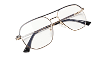 Soigné Unisex Aviator Spectacle Frame.Golden&Black-Medium