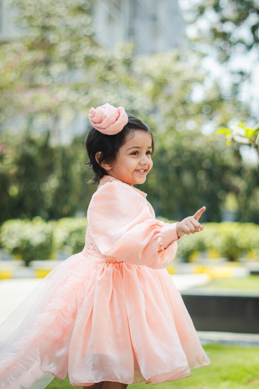 Lilac Whimsy Mother-Daughter Dress Set with Charming Rose Detail