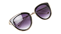 Soigné Female Oversized Cat Eye Sunglasses.Golden&Black Soigné Female Oversized Cat Eye Sunglasses.Golden&Black