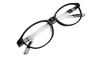 Soigné Kids&Teens Oval Spectacle Frame.Black&Gray.(10-14)Y-Unisex