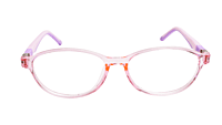 Soigné Kids Oval Spectacle Frame.See Through Pink Rim.(10-14)Y-Girl