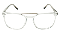Soigné Unisex Large Square Spectacle Frame.Transparent&Black