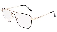 Soigné Unisex Rectangular Spectacle Frame.Black&Gold-Medium