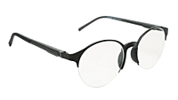 Soigné Unisex Black&Gray Half Rim Round Spectacle Frame-Medium