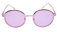 Female Medium Round Sunglasses. Golden Frame.