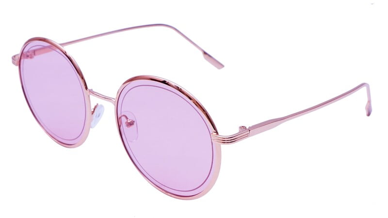 Female Medium Round Sunglasses. Golden Frame. Female Medium Round Sunglasses. Golden Frame.