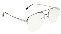 Soigné Unisex Half Rimmed Square Spectacle Frame.Gray-Large