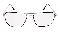 Soigné Unisex Rectangular Spectacle Frame.Silver&Gold-Medium