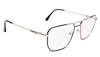Soigné Unisex Rectangular Spectacle Frame.Silver&Gold-Medium