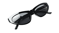 Soigné Female Large Cat Eye Sunglasses.Glossy Black Color Soigné Female Large Cat Eye Sunglasses.Glossy Black Color