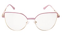 Soigné Female Oversize Cat Eye Spectacle Frame.Gold&Pink Soigné Female Oversize Cat Eye Spectacle Frame.Gold&Pink