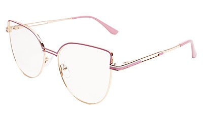 Soigné Female Oversize Cat Eye Spectacle Frame.Gold&Pink Soigné Female Oversize Cat Eye Spectacle Frame.Gold&Pink