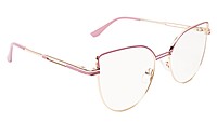Soigné Female Oversize Cat Eye Spectacle Frame.Gold&Pink Soigné Female Oversize Cat Eye Spectacle Frame.Gold&Pink