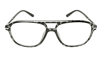 Soigné Unisex Large Rectangular Spectacle Frame.Transparent&Black Color