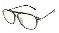Soigné Unisex Large Rectangular Spectacle Frame.Transparent&Black Color