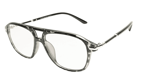 Soigné Unisex Large Rectangular Spectacle Frame.Transparent&Black Color