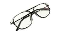 Soigné Unisex Large Rectangular Spectacle Frame.Transparent&Black Color