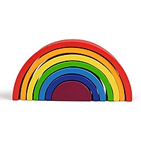 Rainbow Stacker | Ages 3+ 14 Colourful Stacking Pieces | Balance, Sequencing & Open-Ended Construction