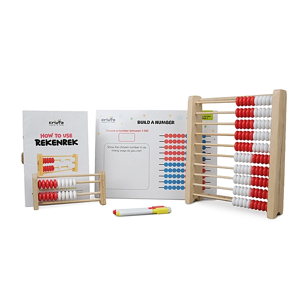 Rekenrek Level 3 | Age 5+ | 20-Bead Frame + 100-Bead Frame | Skip Counting, Place Value & Operations