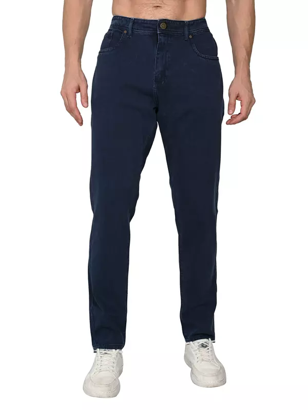 Raw Edge Twill Jean Deep Navy