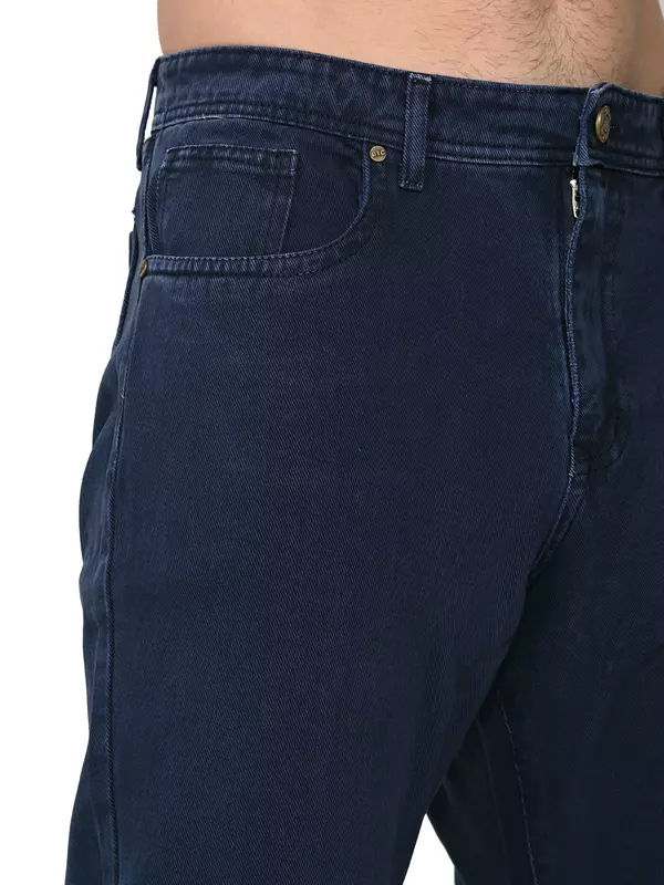 Raw Edge Twill Jean Deep Navy