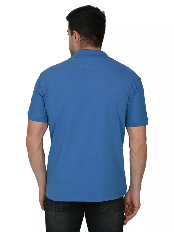 Cotton Polo T-shirt Electric Blue