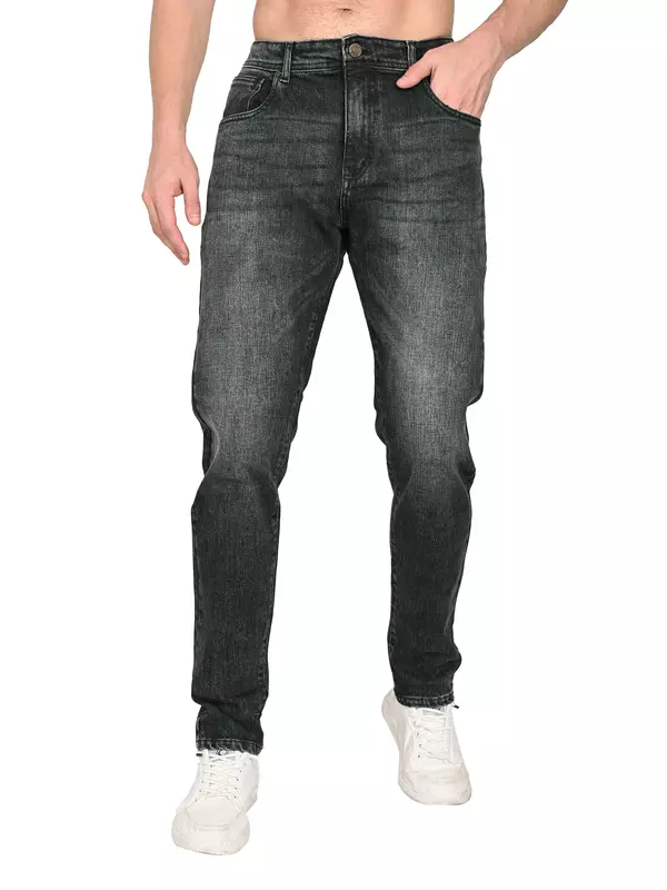 Slim Tapered Jean Shadow Black