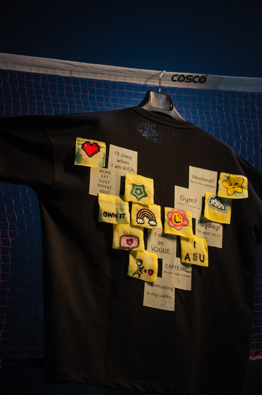 STICKY NOTES KANTHA T-SHIRT