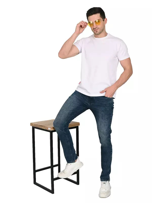 Slim Tapered Jean Sky Navy