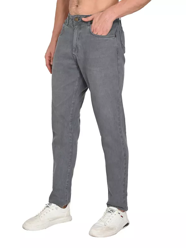 Raw Edge Twill Jean Ash Gray