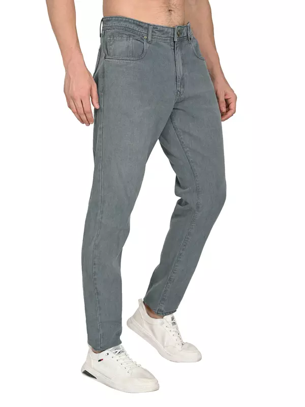 Raw Edge Twill Jean Ash Gray