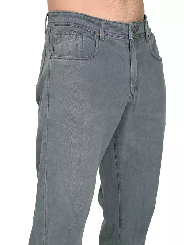 Raw Edge Twill Jean Ash Gray