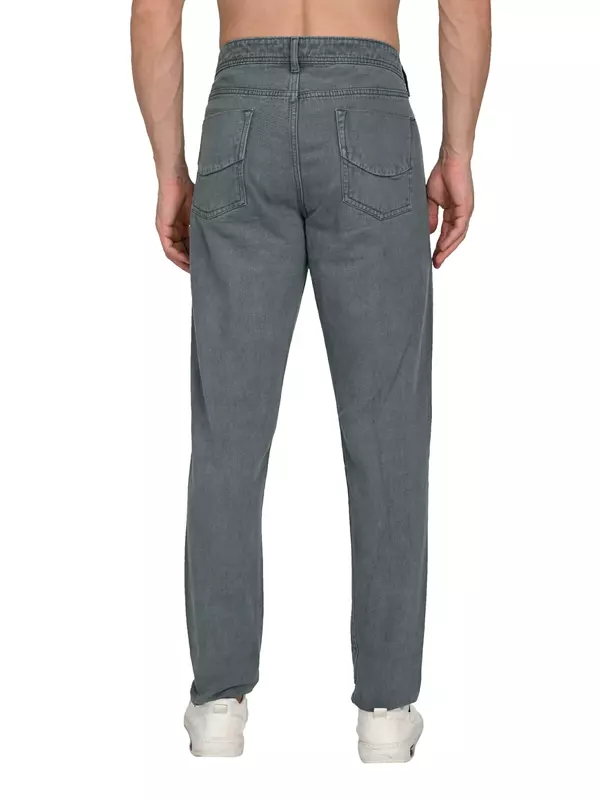 Raw Edge Twill Jean Ash Gray