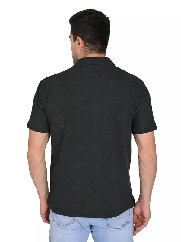 Cotton Polo T-shirt Charcoal Gray