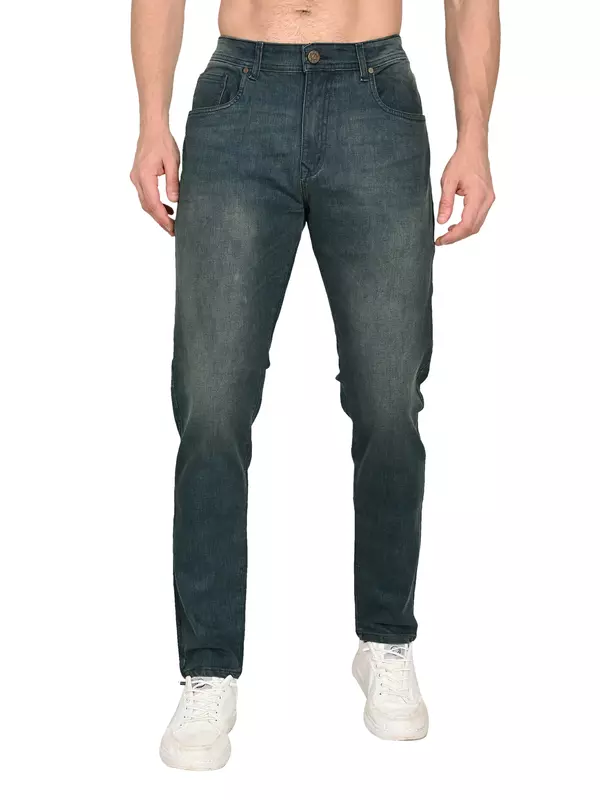 Slim Tapered Jean Olive Navy