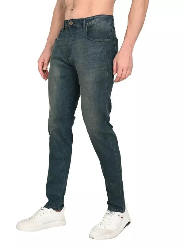 Slim Tapered Jean Olive Navy