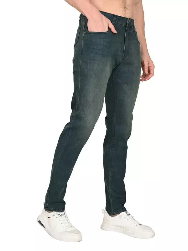 Slim Tapered Jean Olive Navy