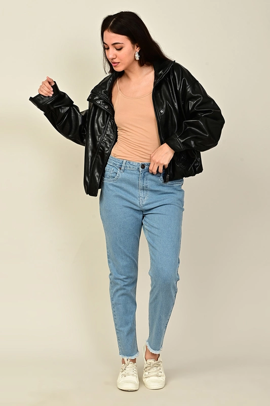 Women's Slim Fit Denim with Raw Edge Hem