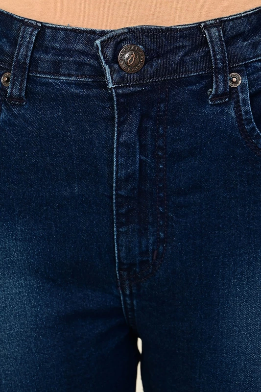 Women's Slim Fit Denim with Raw Edge Hem