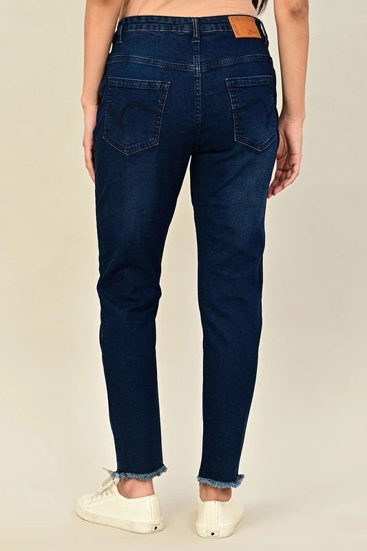 Women's Slim Fit Denim with Raw Edge Hem