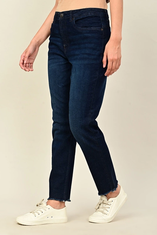Women's Slim Fit Denim with Raw Edge Hem