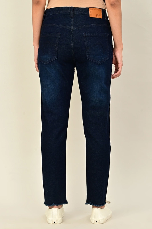 Women's Slim Fit Denim with Raw Edge Hem